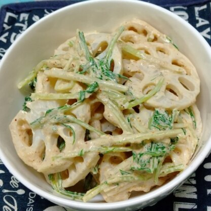 れんこんの食感良いですね！美味しくいただきました(o^－^o)
あっという間に完食です！